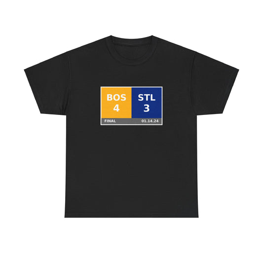 BOS vs STL Scoreboard Tee 01.14.24