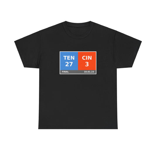 TEN vs CIN Scoreboard Tee 10.01.23