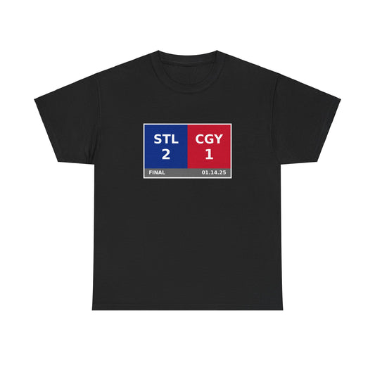 STL vs CGY Scoreboard Tee 01.14.25