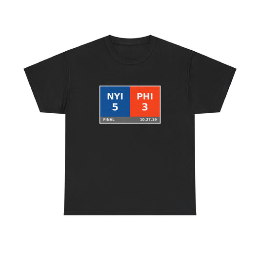 NYI vs PHI Scoreboard Tee 10.27.19