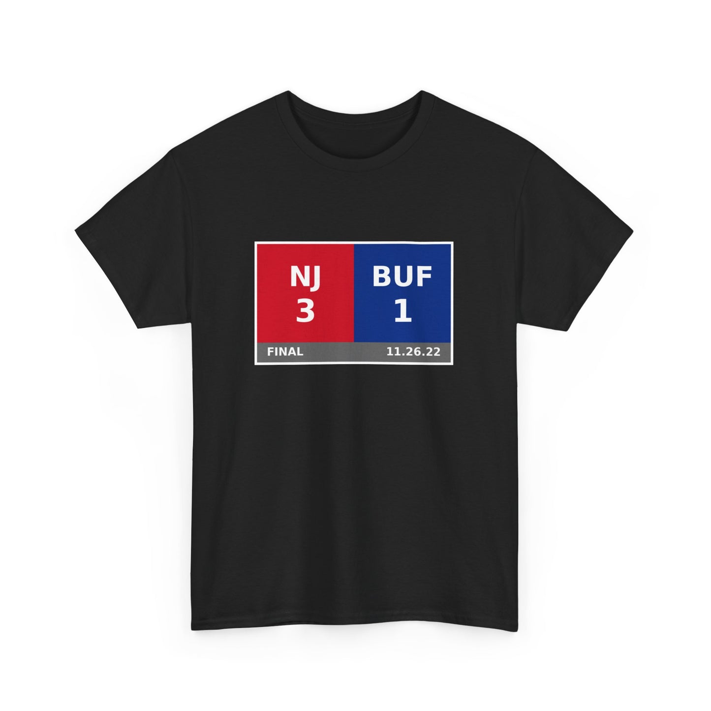 NJ vs BUF Scoreboard Tee 11.26.22