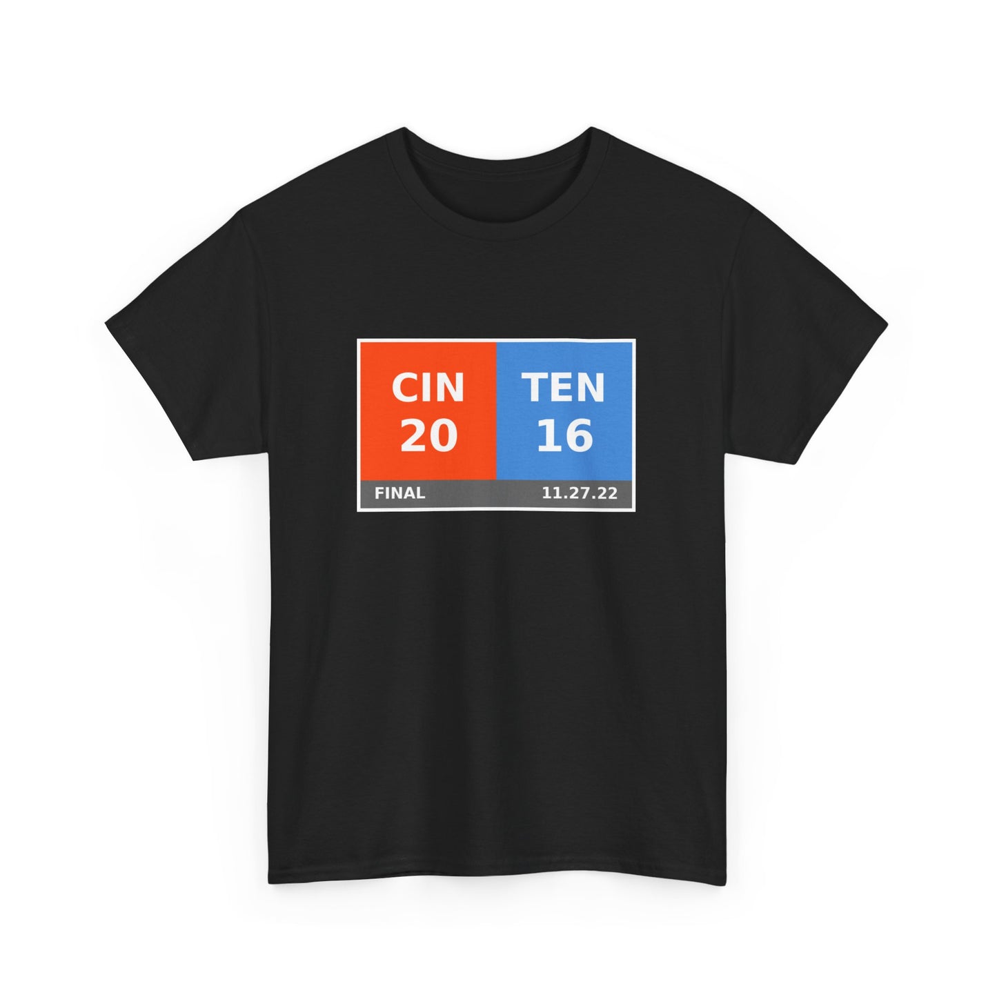 CIN vs TEN Scoreboard Tee 11.27.22