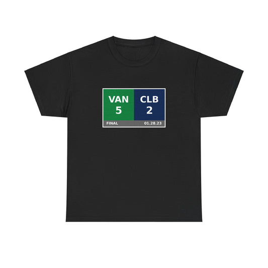 VAN vs CLB Scoreboard Tee 01.28.23