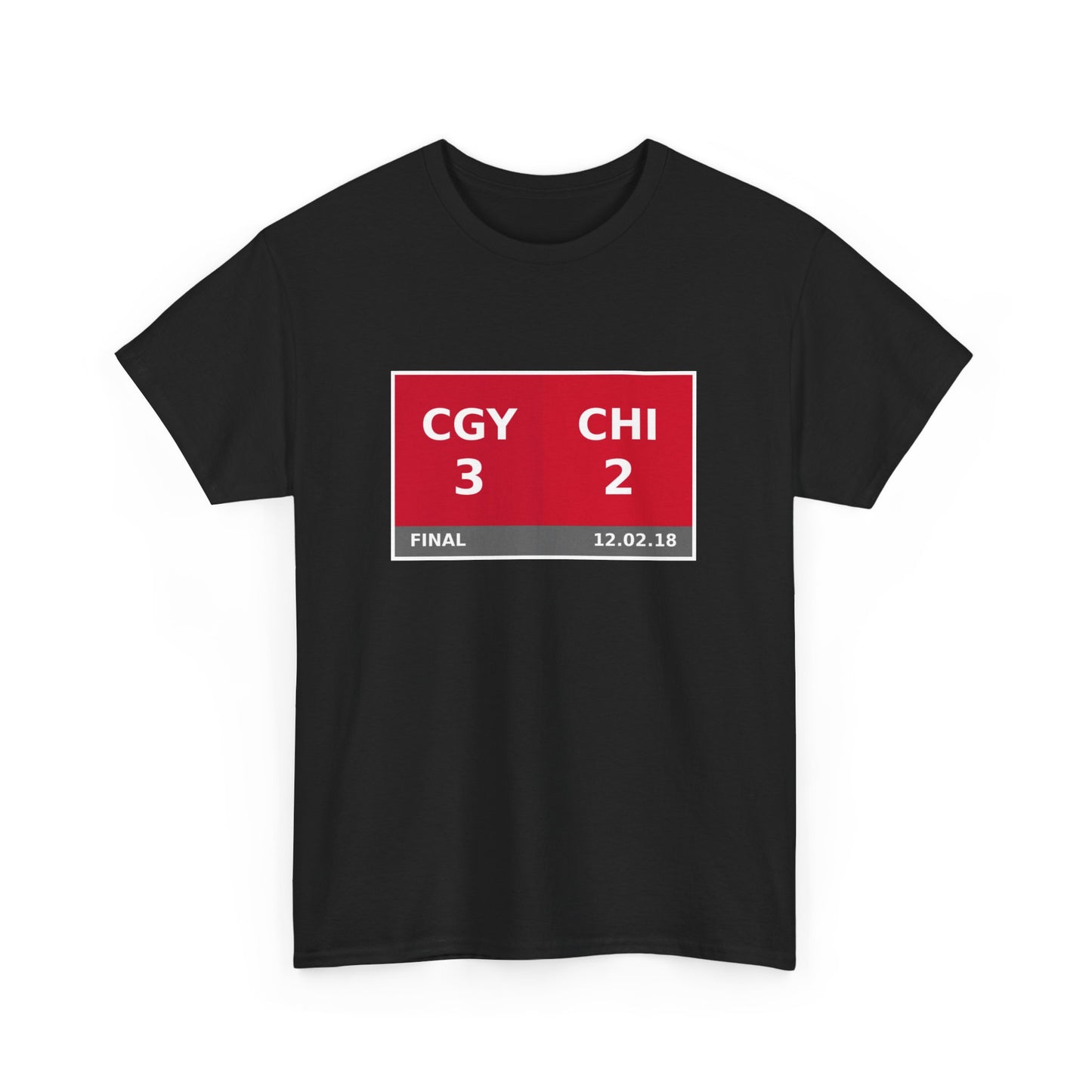 CGY vs CHI Scoreboard Tee 12.02.18