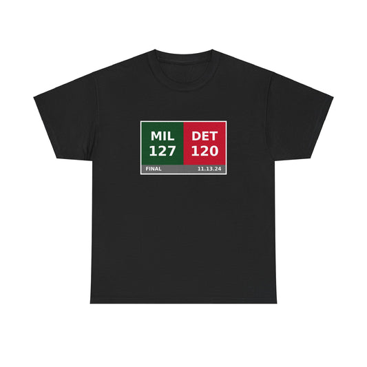 MIL vs DET Scoreboard Tee 11.13.24