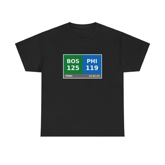 BOS vs PHI Scoreboard Tee 12.02.23