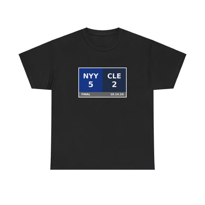 NYY vs CLE Scoreboard Tee 10.14.24