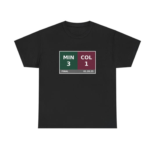 MIN vs COL Scoreboard Tee 01.20.25