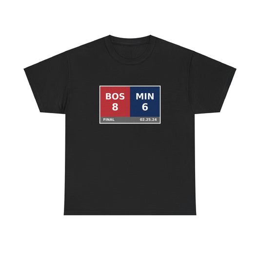 BOS vs MIN Scoreboard Tee 02.25.24