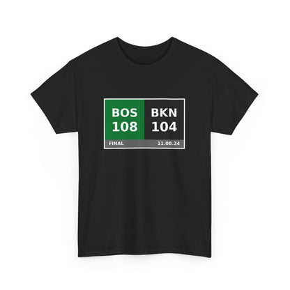 BOS vs BKN Scoreboard Tee 11.08.24