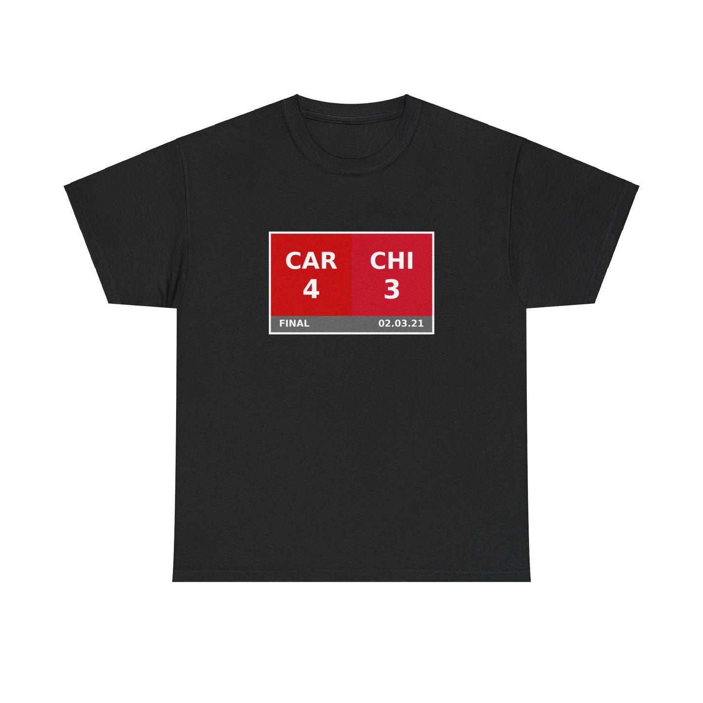 CAR vs CHI Scoreboard Tee 02.03.21