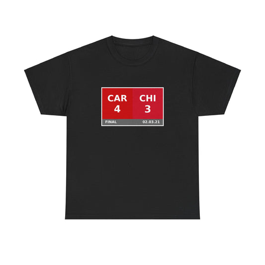 CAR vs CHI Scoreboard Tee 02.03.21