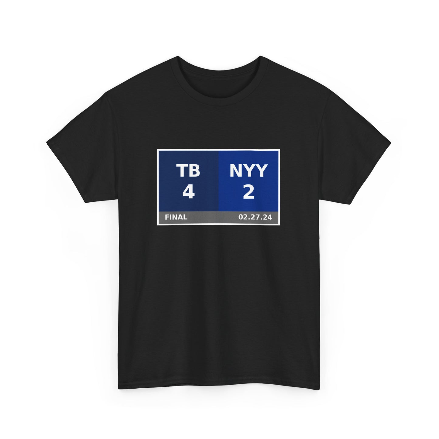 TB vs NYY Scoreboard Tee 02.27.24