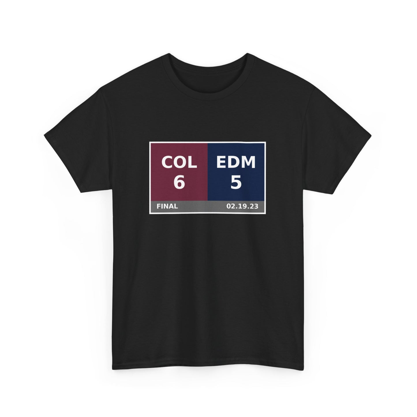 COL vs EDM Scoreboard Tee 02.19.23