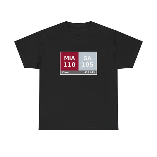 MIA vs SA Scoreboard Tee 03.21.19