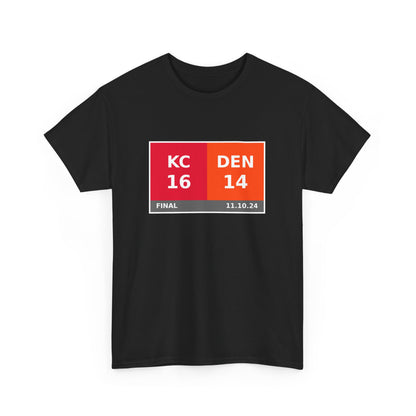 KC vs DEN Scoreboard Tee 11.10.24