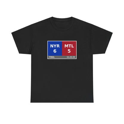 NYR vs MTL Scoreboard Tee 11.24.19