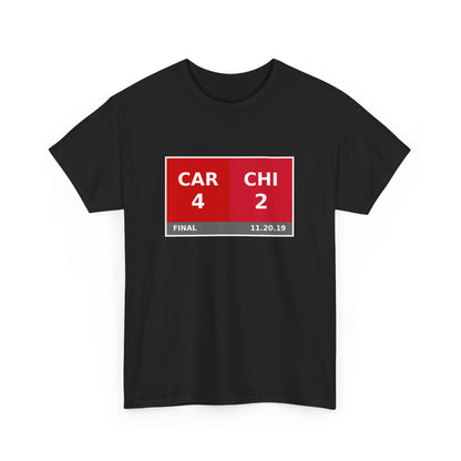 CAR vs CHI Scoreboard Tee 11.20.19