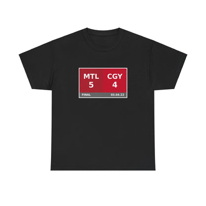 MTL vs CGY Scoreboard Tee 03.04.22