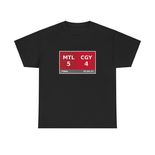 MTL vs CGY Scoreboard Tee 03.04.22