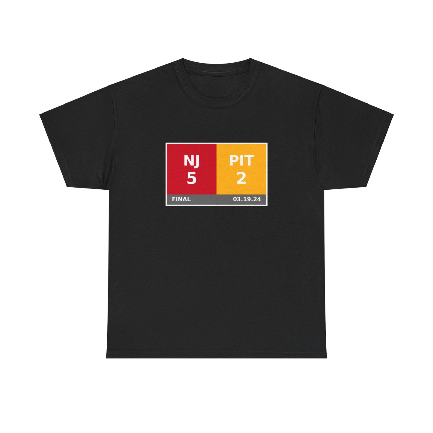 NJ vs PIT Scoreboard Tee 03.19.24