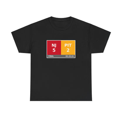 NJ vs PIT Scoreboard Tee 03.19.24