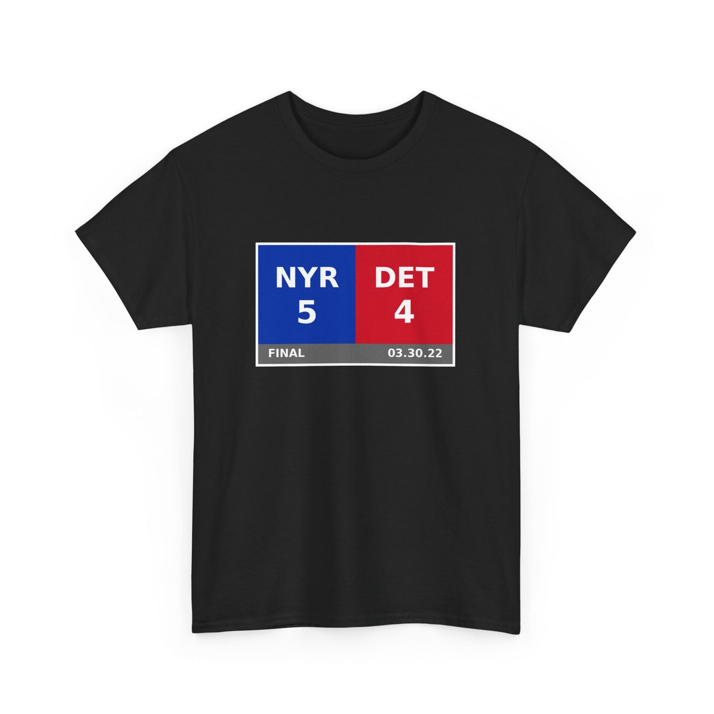 NYR vs DET Scoreboard Tee 03.30.22