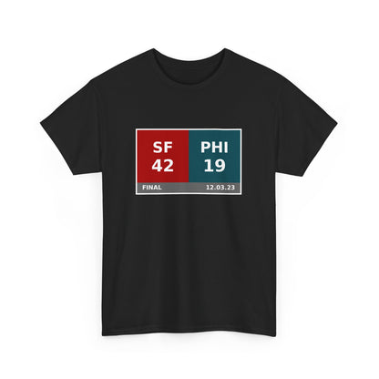 SF vs PHI Scoreboard Tee 12.03.23