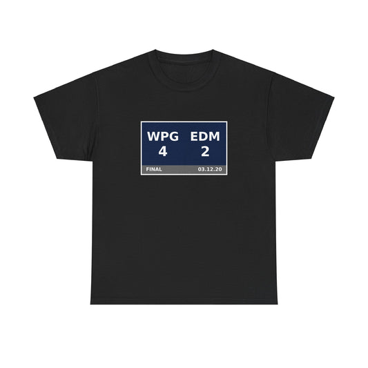 WPG vs EDM Scoreboard Tee 03.12.20