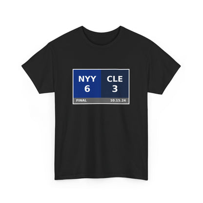 NYY vs CLE Scoreboard Tee 10.15.24