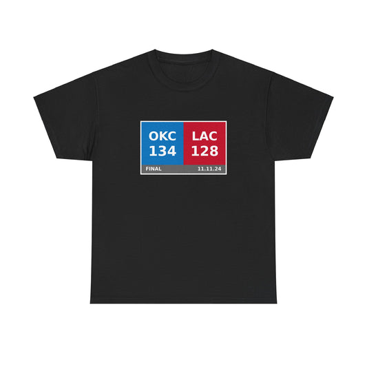 OKC vs LAC Scoreboard Tee 11.11.24