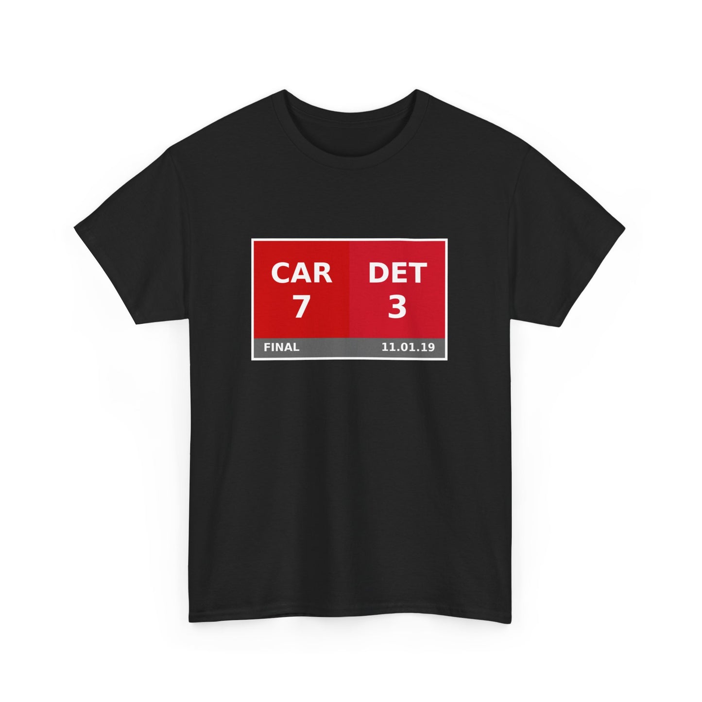 CAR vs DET Scoreboard Tee 11.01.19