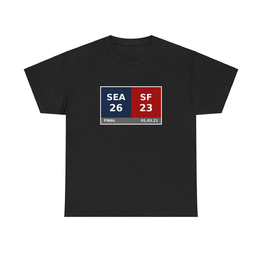 SEA vs SF Scoreboard Tee 01.03.21