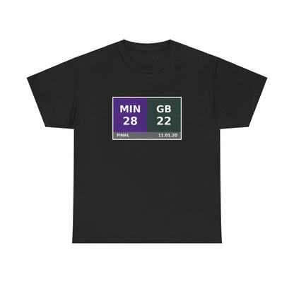 MIN vs GB Scoreboard Tee 11.01.20