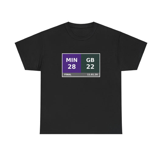 MIN vs GB Scoreboard Tee 11.01.20