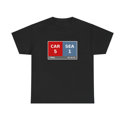 CAR vs SEA Scoreboard Tee 10.18.22