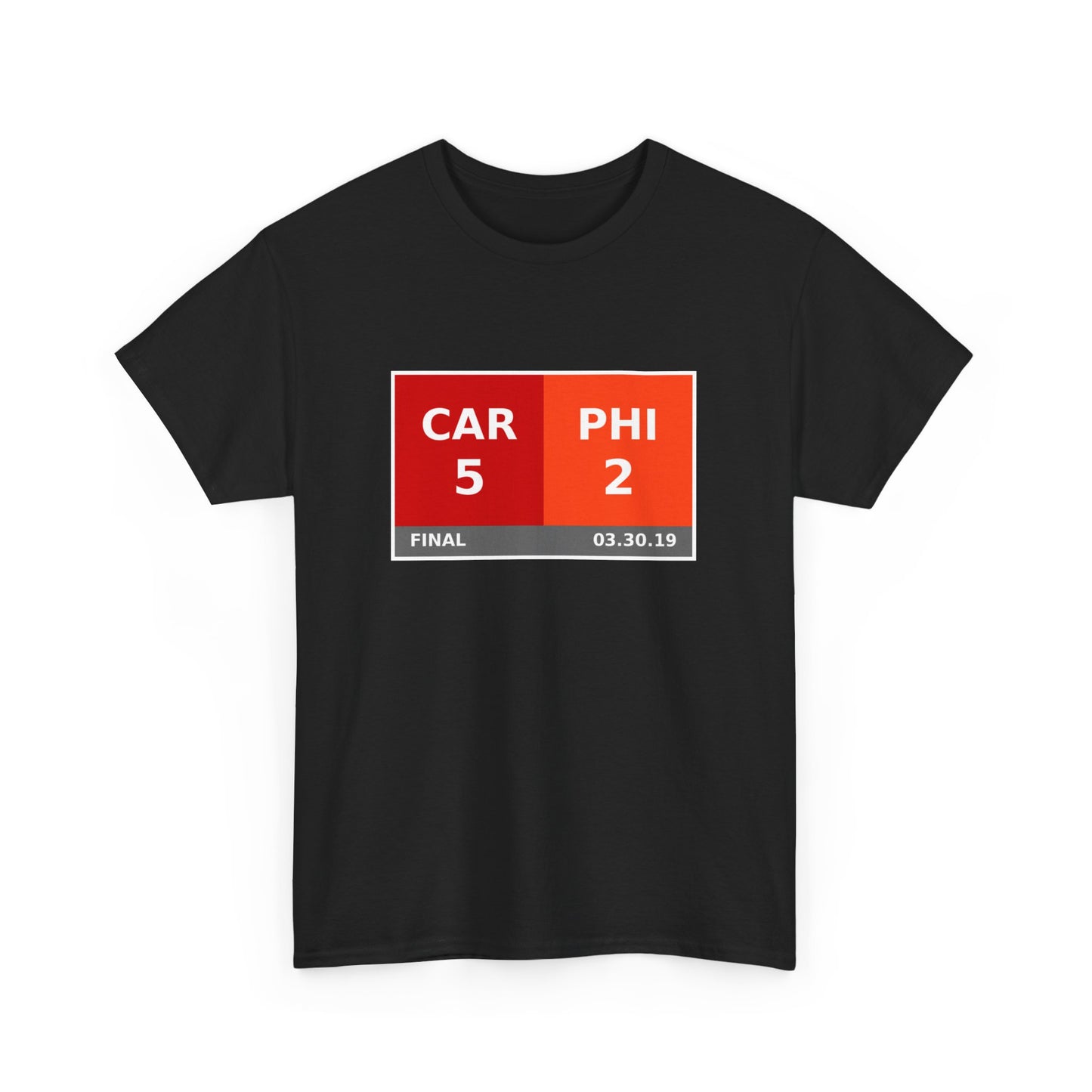 CAR vs PHI Scoreboard Tee 03.30.19