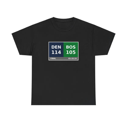 DEN vs BOS Scoreboard Tee 03.18.19