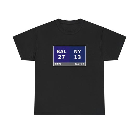 BAL vs NY Scoreboard Tee 12.27.20