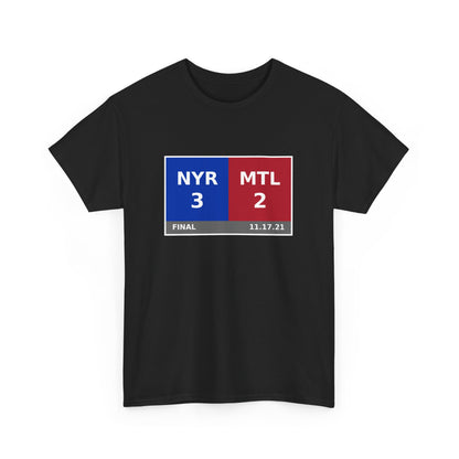 NYR vs MTL Scoreboard Tee 11.17.21