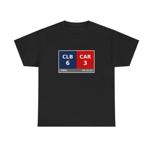 CLB vs CAR Scoreboard Tee 04.16.24