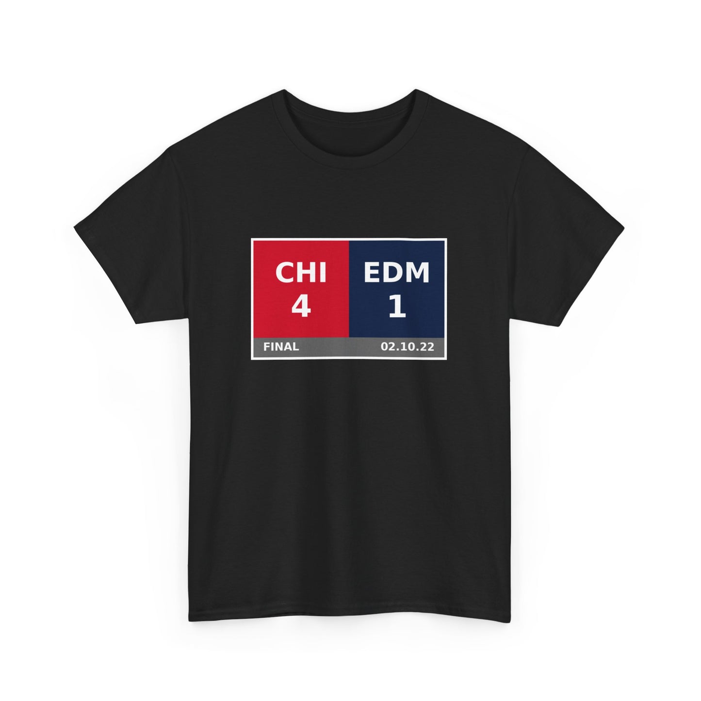 CHI vs EDM Scoreboard Tee 02.10.22