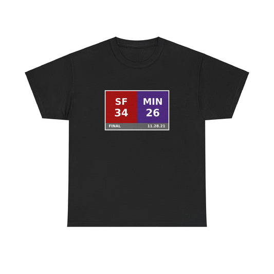 SF vs MIN Scoreboard Tee 11.28.21