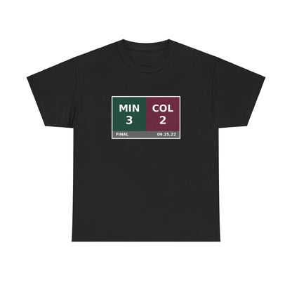 MIN vs COL Scoreboard Tee 09.25.22