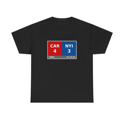 CAR vs NYI Scoreboard Tee 01.19.20