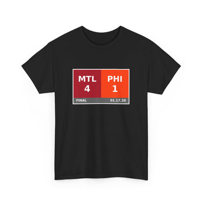 MTL vs PHI Scoreboard Tee 01.17.20