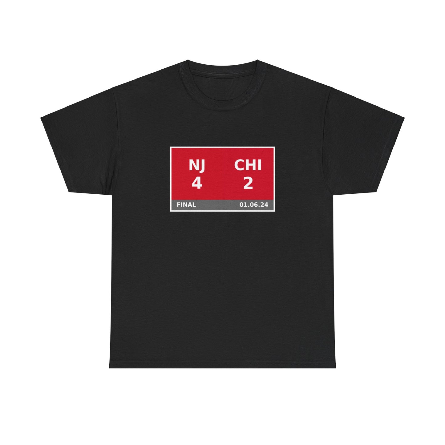 NJ vs CHI Scoreboard Tee 01.06.24