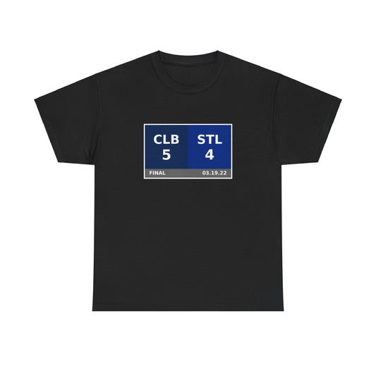 CLB vs STL Scoreboard Tee 03.19.22