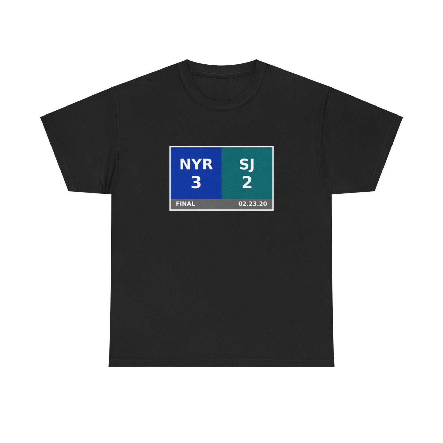 NYR vs SJ Scoreboard Tee 02.23.20