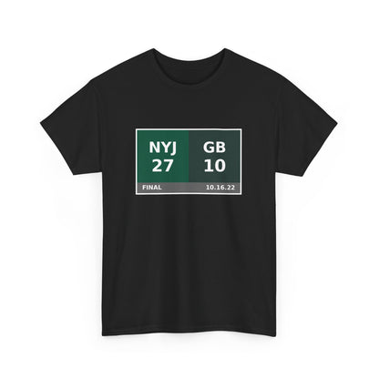 NYJ vs GB Scoreboard Tee 10.16.22